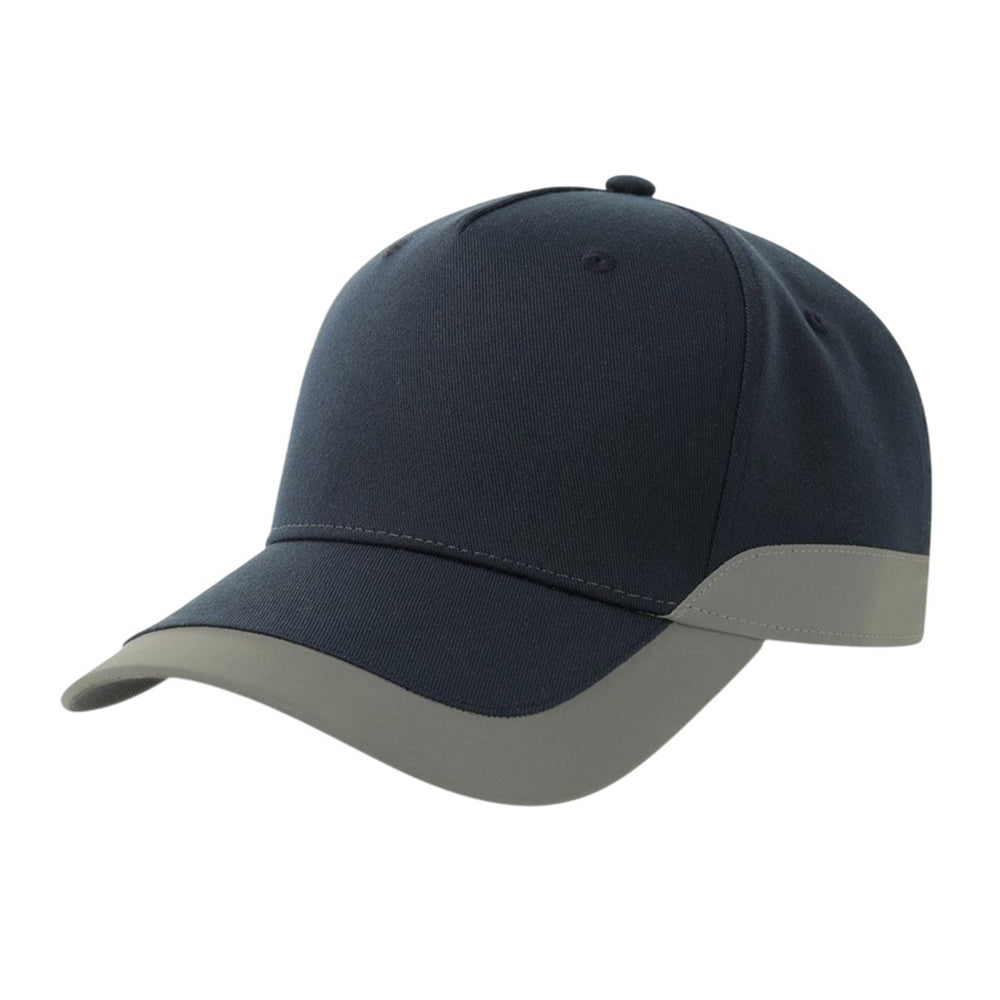 Navy - Back - Atlantis Headwear Unisex Adult Helpy-S Reflective Structured Baseball Cap