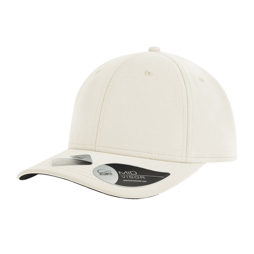 Coconut Milk - Front - Atlantis Headwear Unisex Adult Skye 6 Panel Recycled Structured Baseball Cap