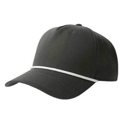 Dark Grey-White - Front - Atlantis Headwear Unisex Adult Paka 5 Panel Recycled Structured Baseball Cap