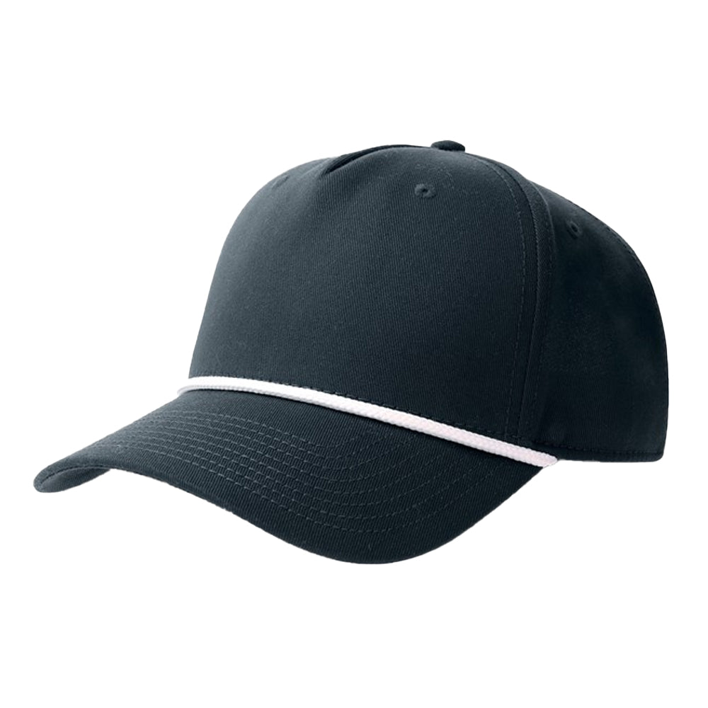 Navy-White - Front - Atlantis Headwear Unisex Adult Paka 5 Panel Recycled Structured Baseball Cap