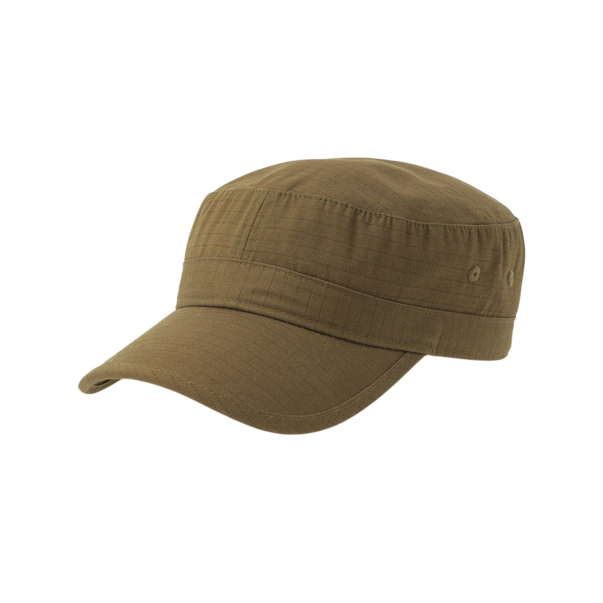 Olive - Front - Atlantis Headwear Army-S Unipanel Ripstop Army Cap