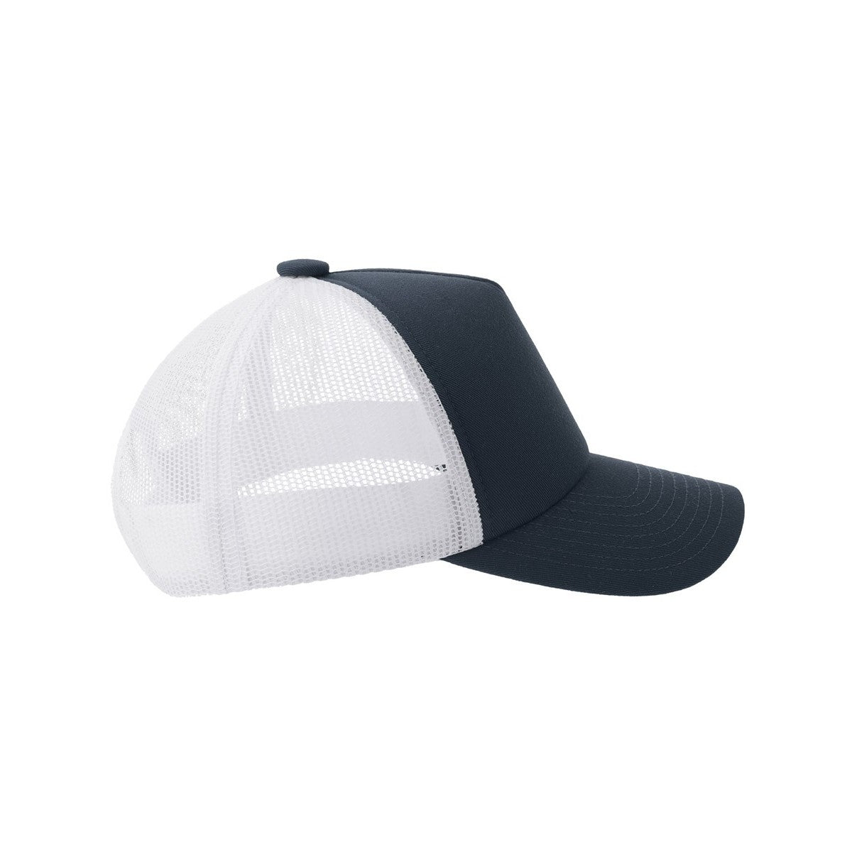 Navy - Lifestyle - Atlantis Headwear Unisex Adult Record-S 5 Panel Recycled High Profile Trucker Cap