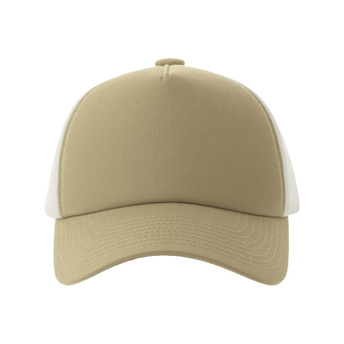Khaki Brown - Side - Atlantis Headwear Unisex Adult Record-S 5 Panel Recycled High Profile Trucker Cap