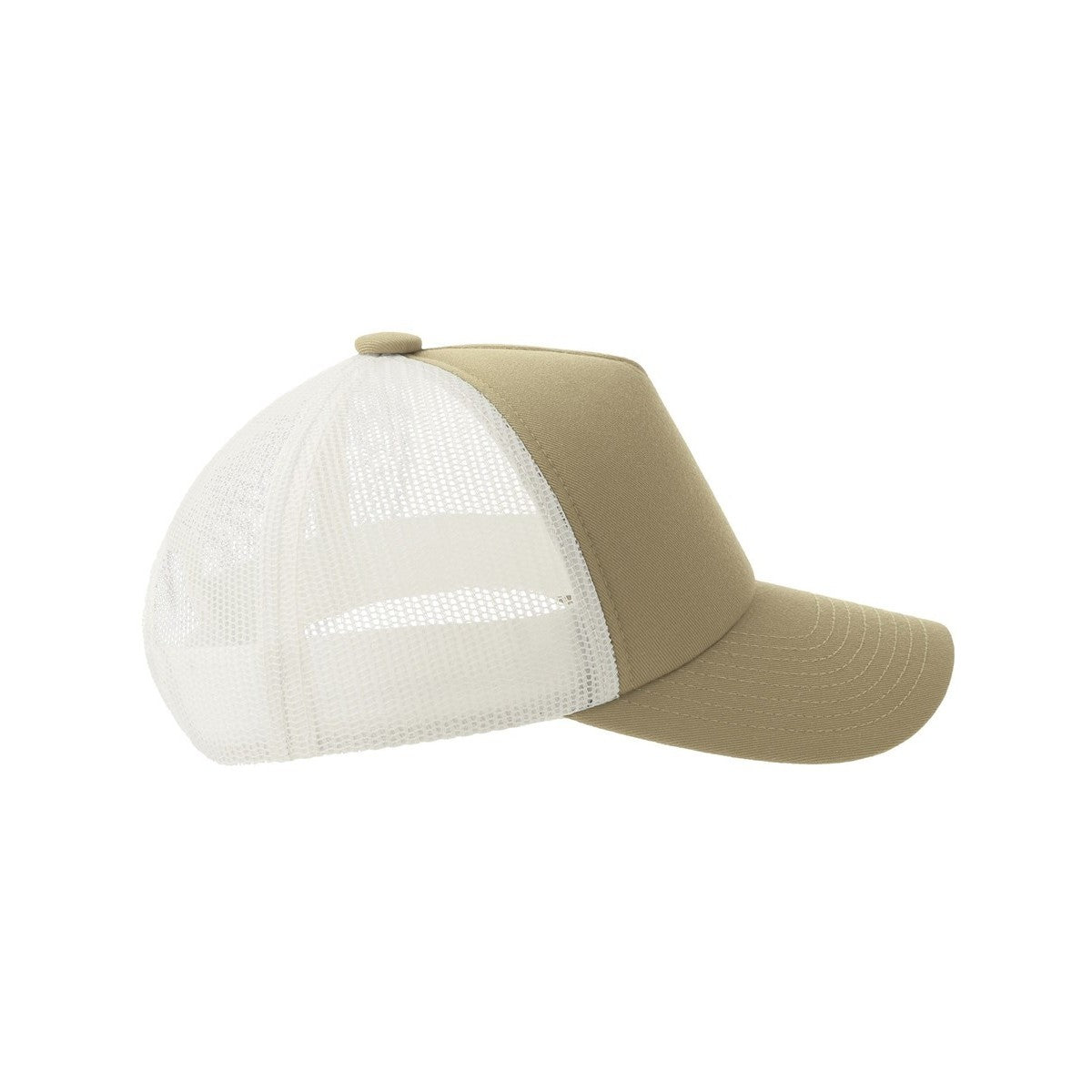 Khaki Brown - Lifestyle - Atlantis Headwear Unisex Adult Record-S 5 Panel Recycled High Profile Trucker Cap