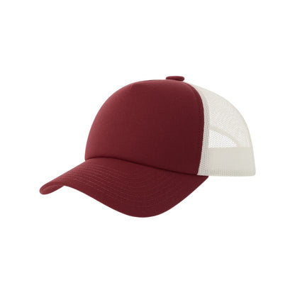 Cardinal Red - Front - Atlantis Headwear Unisex Adult Record-S 5 Panel Recycled High Profile Trucker Cap