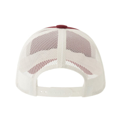 Cardinal Red - Back - Atlantis Headwear Unisex Adult Record-S 5 Panel Recycled High Profile Trucker Cap