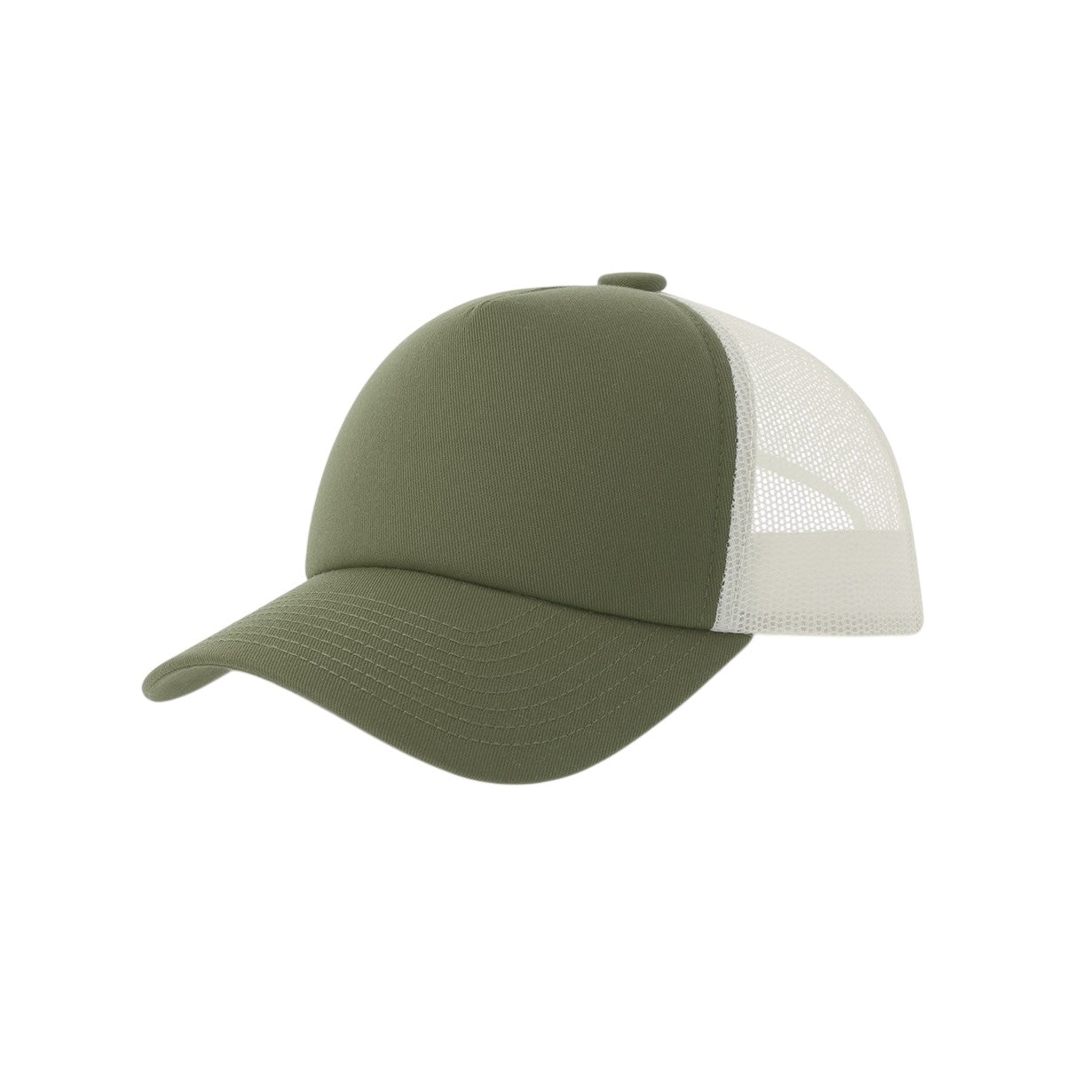Olive - Front - Atlantis Headwear Unisex Adult Record-S 5 Panel Recycled High Profile Trucker Cap