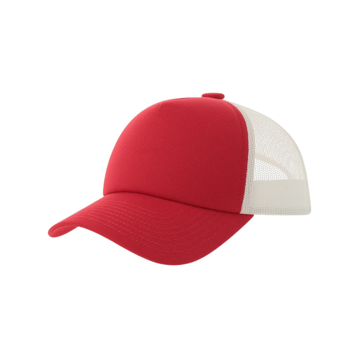 Red - Front - Atlantis Headwear Unisex Adult Record-S 5 Panel Recycled High Profile Trucker Cap