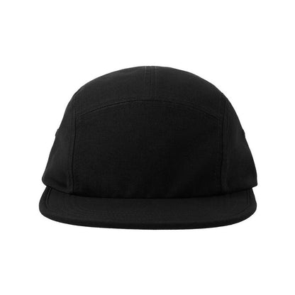 Black - Side - Atlantis Unisex Adult Darwin Canvas Camper Cap