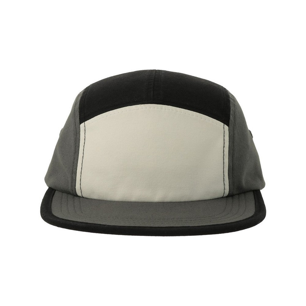 White-Black-Dark Grey - Side - Atlantis Unisex Adult Darwin Canvas Camper Cap