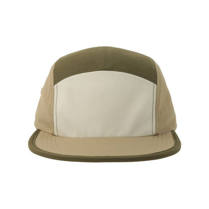 Off White-Olive-Khaki Green - Side - Atlantis Unisex Adult Darwin Canvas Camper Cap
