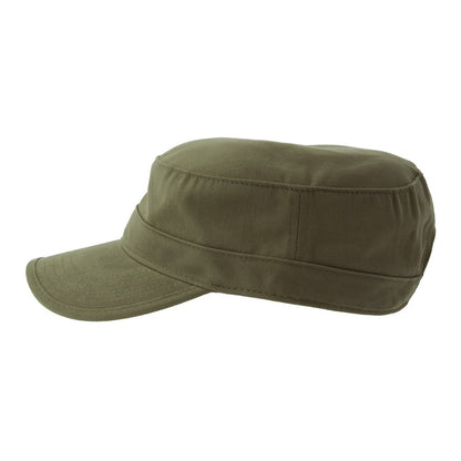 Olive - Side - Atlantis Unisex Adult Tank S Curved Organic Unstructured Cap