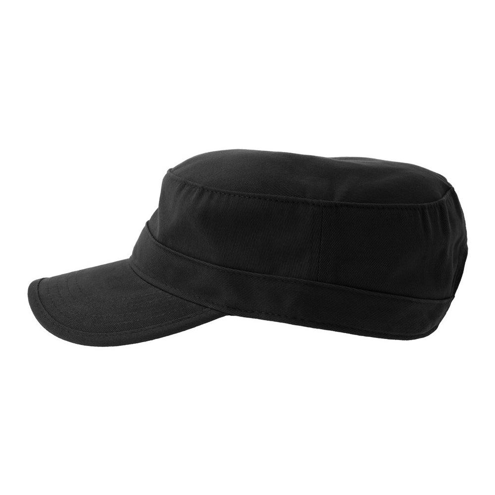 Black - Side - Atlantis Unisex Adult Tank S Curved Organic Unstructured Cap