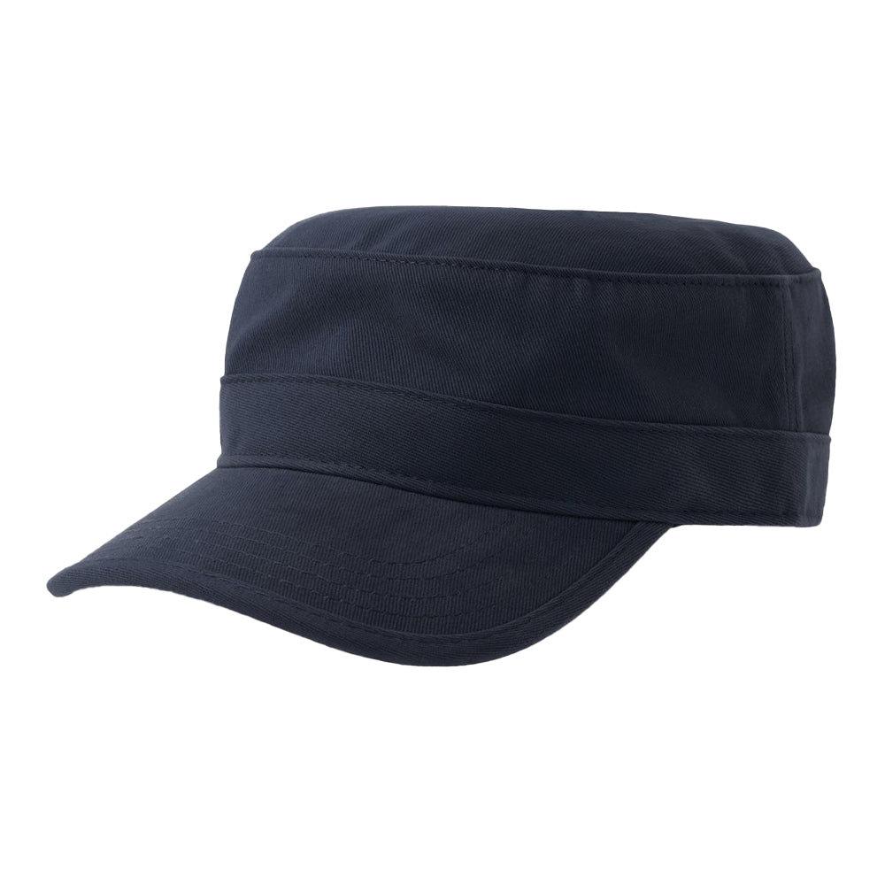 Navy - Front - Atlantis Unisex Adult Tank S Curved Organic Unstructured Cap