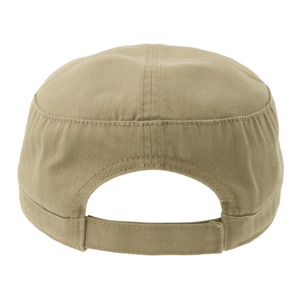 Khaki - Back - Atlantis Unisex Adult Curved Organic Unstructured Cap