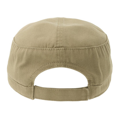Khaki - Back - Atlantis Unisex Adult Curved Organic Unstructured Cap