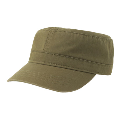 Olive - Front - Atlantis Unisex Adult Curved Organic Unstructured Cap