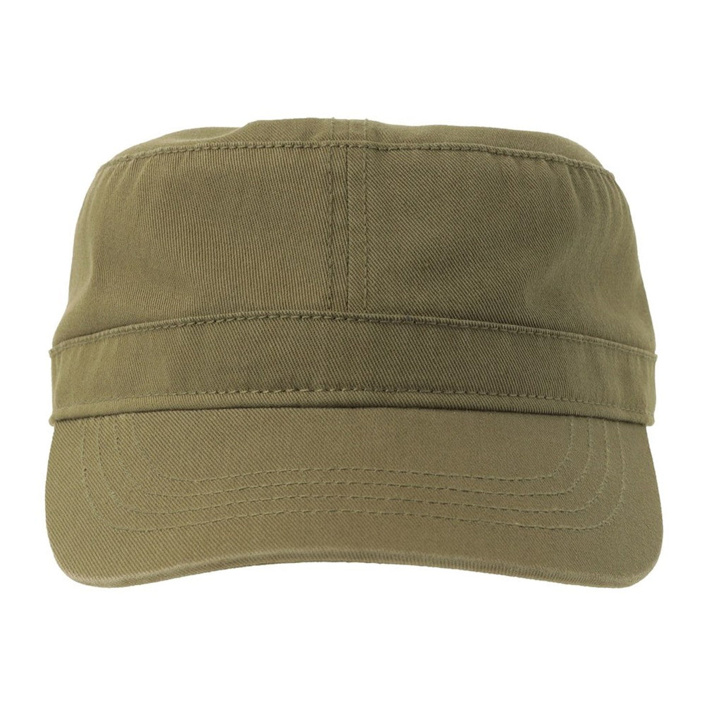 Olive - Pack Shot - Atlantis Unisex Adult Curved Organic Unstructured Cap