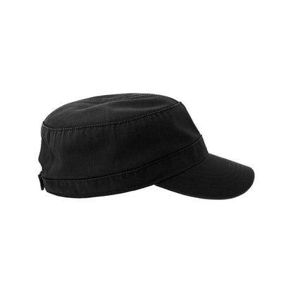 Black - Front - Atlantis Unisex Adult Curved Organic Unstructured Cap