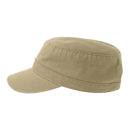 Khaki - Side - Atlantis Unisex Adult Curved Organic Unstructured Cap
