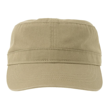 Khaki - Pack Shot - Atlantis Unisex Adult Curved Organic Unstructured Cap