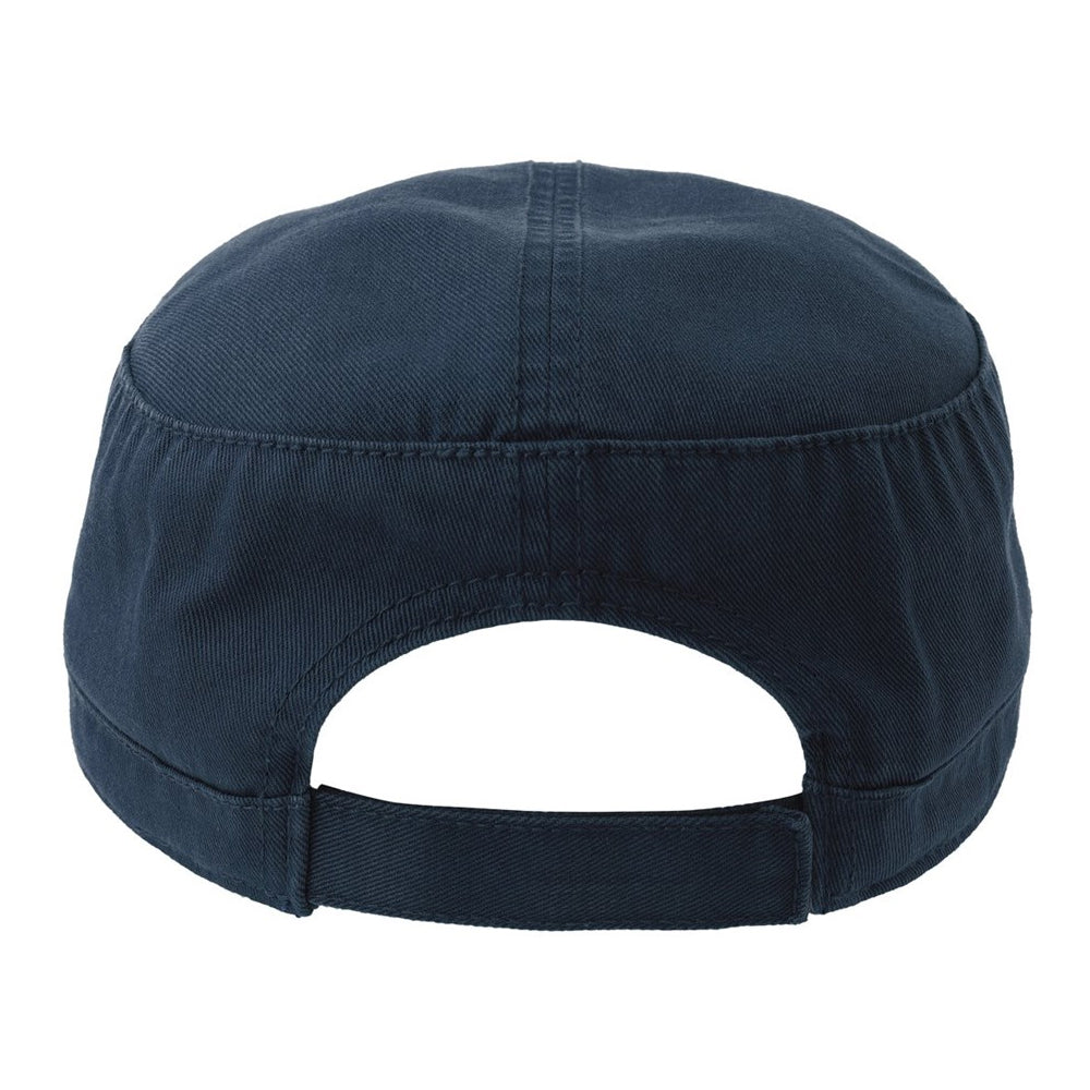 Navy - Back - Atlantis Unisex Adult Curved Organic Unstructured Cap