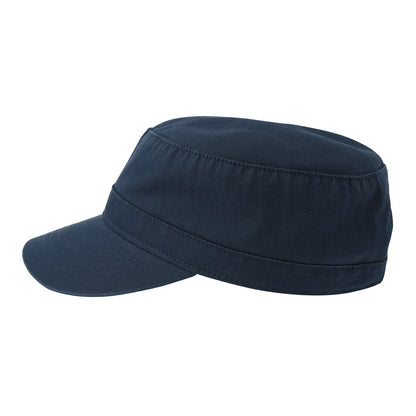Navy - Side - Atlantis Unisex Adult Curved Organic Unstructured Cap