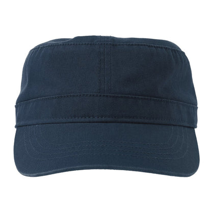 Navy - Pack Shot - Atlantis Unisex Adult Curved Organic Unstructured Cap