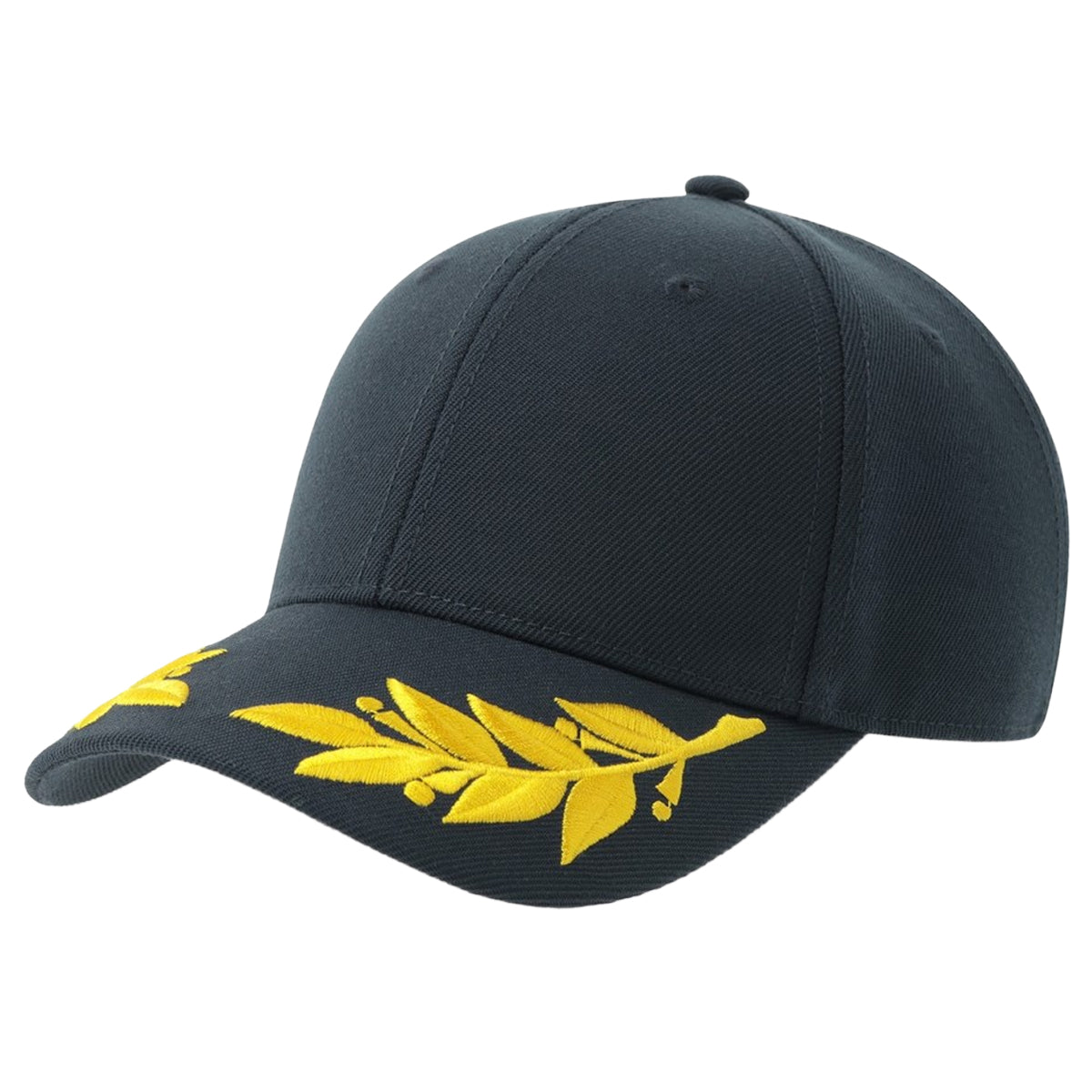 Navy - Side - Atlantis Unisex Adult Winner S 6 Panel Structured Baseball Cap