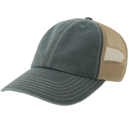 Navy-Khaki - Back - Atlantis Unisex Adult Acteon 6 Panel Trucker Cap