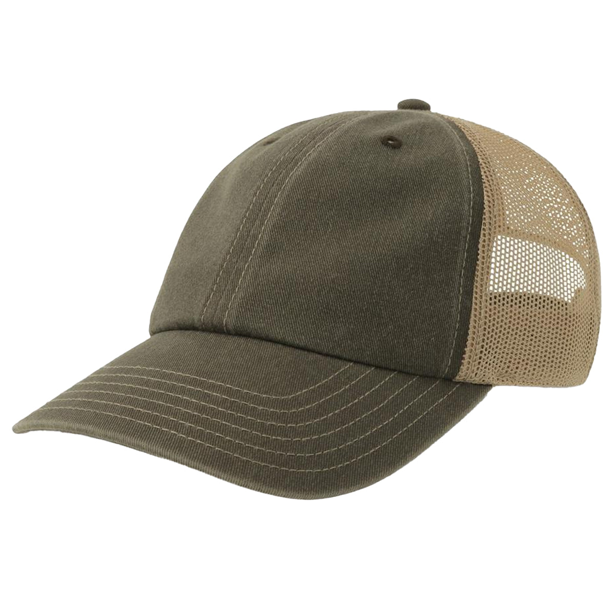 Olive-Khaki - Back - Atlantis Unisex Adult Acteon 6 Panel Trucker Cap