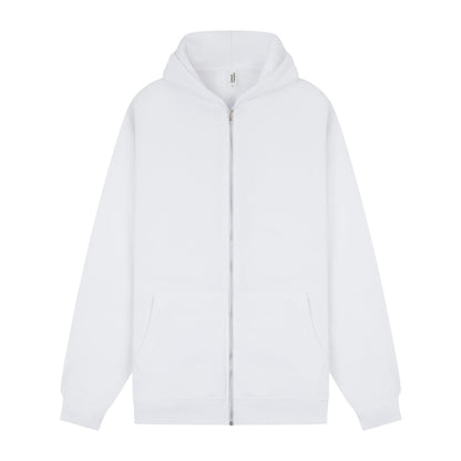 White - Front - Casual Classics Unisex Adult Core Combed Cotton Hoodie