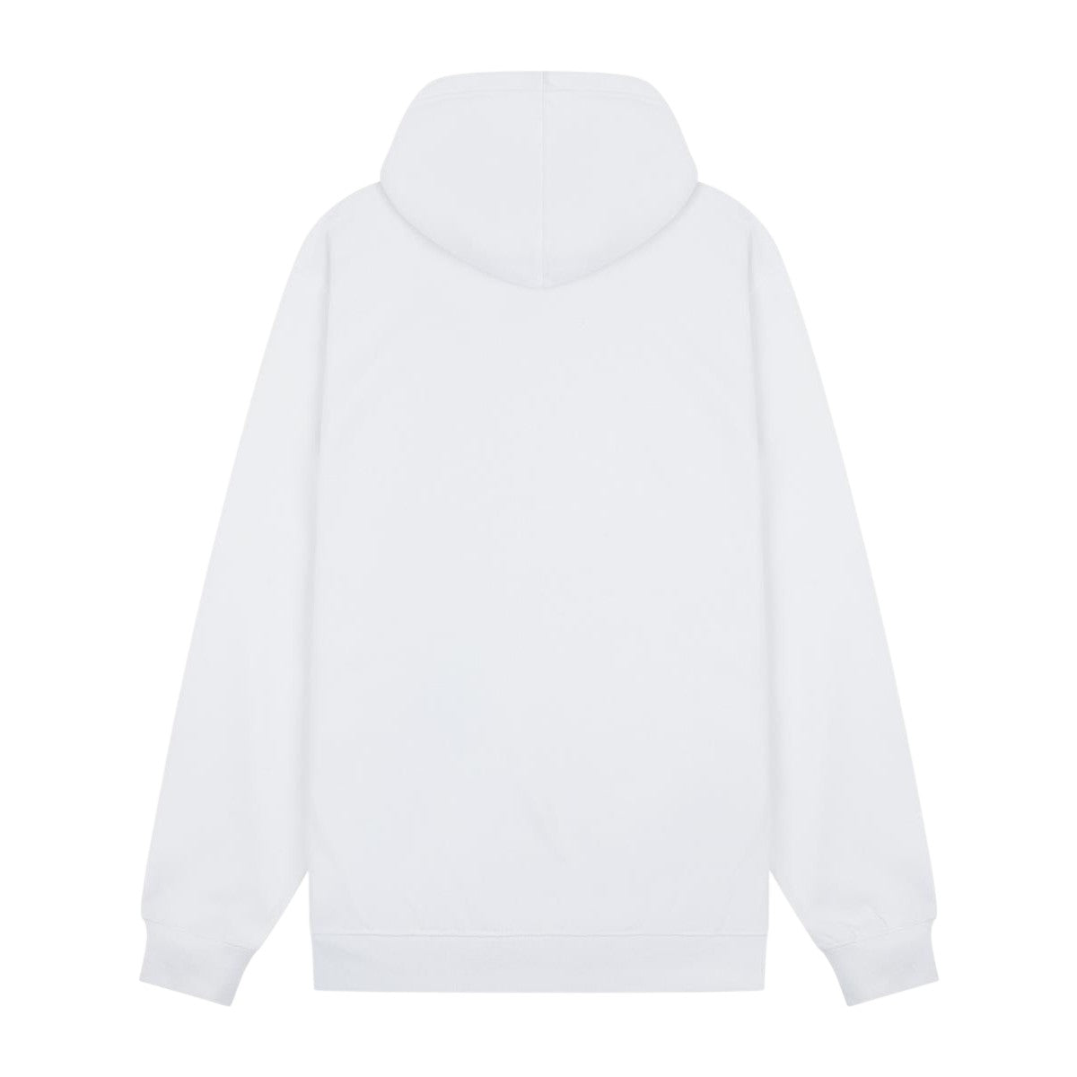 White - Back - Casual Classics Unisex Adult Core Combed Cotton Hoodie