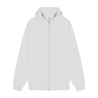 Ash Grey - Front - Casual Classics Unisex Adult Core Combed Cotton Hoodie