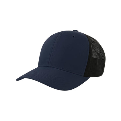 Navy-Black - Side - Atlantis Unisex Adult Acnila Trucker Cap