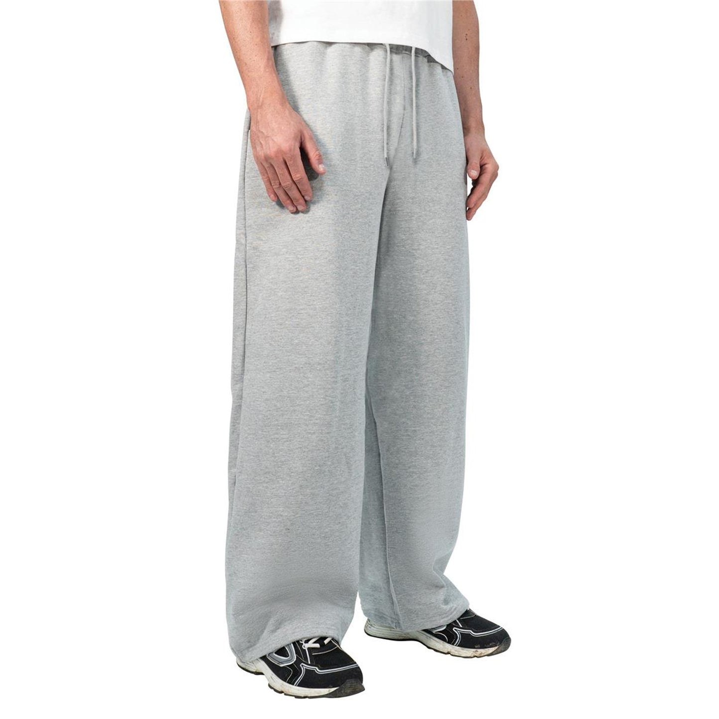 Ash Grey - Side - Casual Classics Unisex Adult Loose Fit Jogging Bottoms