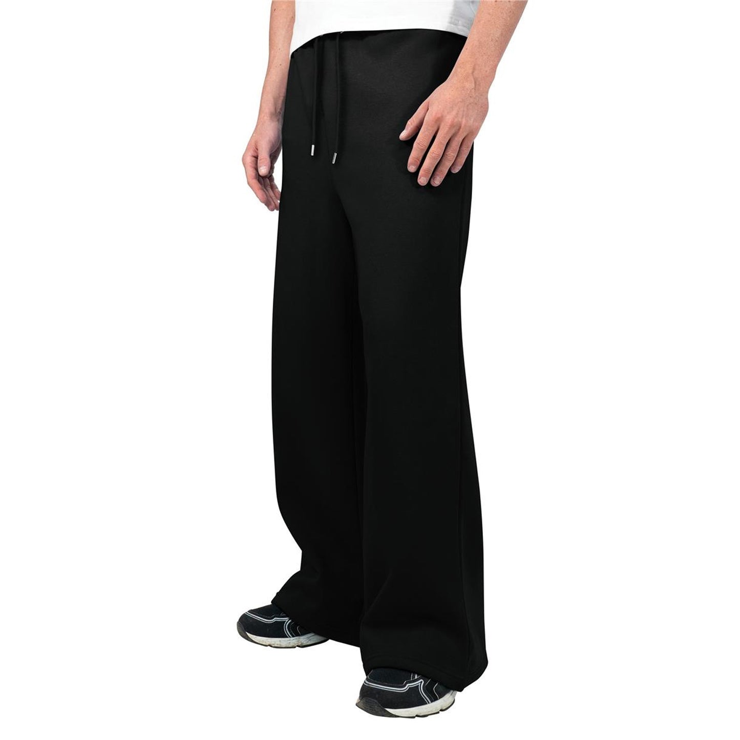 Black - Side - Casual Classics Unisex Adult Loose Fit Jogging Bottoms