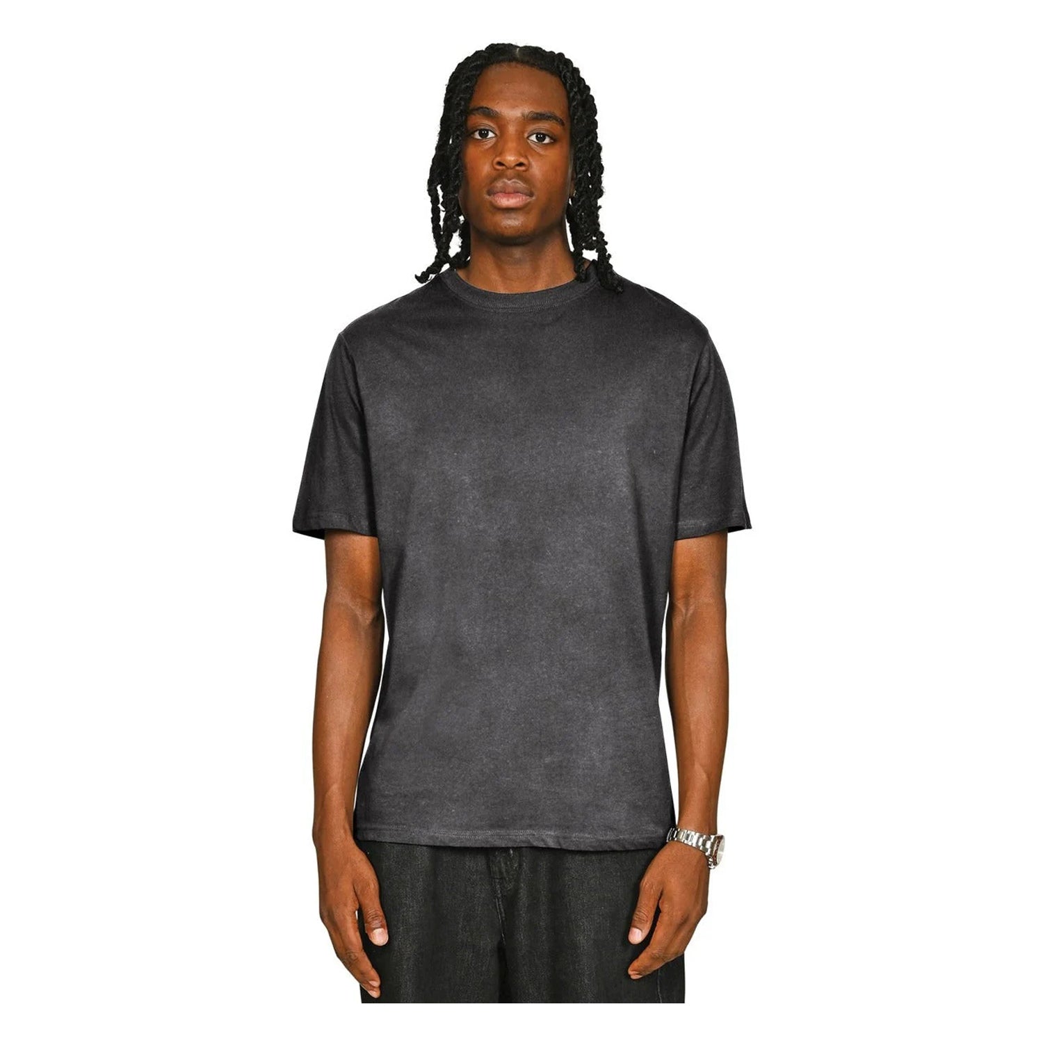 White Faded - Front - Casual Classics Unisex Adult Combed Cotton Regular T-Shirt