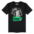Black - Front - Addict Unisex Adult Boombox Gen T-Shirt