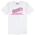 White - Front - Addict Unisex Adult Melted Logo T-Shirt