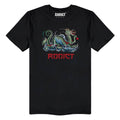 Black - Front - Addict Unisex Adult Azure Ink T-Shirt