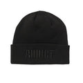 Black - Front - Addict Embroidered Cuffed Beanie