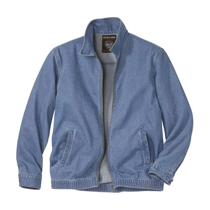 Blue - Front - Atlas For Men Mens Zip Lightweight Denim Jacket