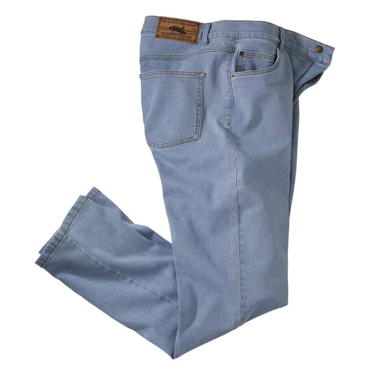 Blue - Back - Atlas For Men Mens Stretch Regular Jeans