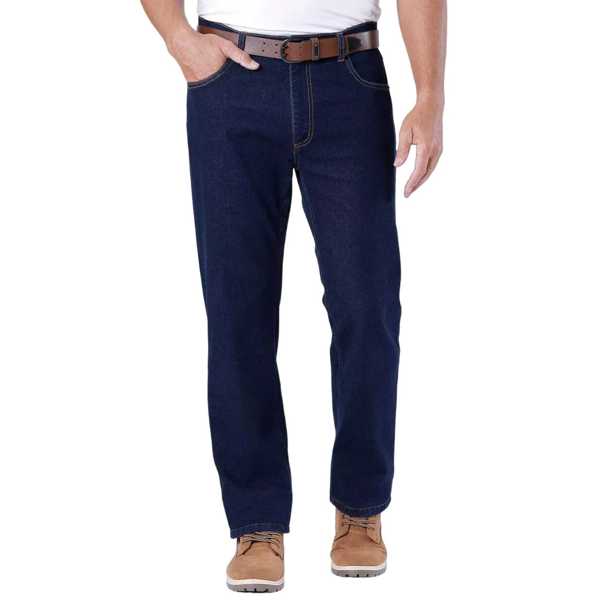 Blue - Side - Atlas For Men Mens Denim Jeans