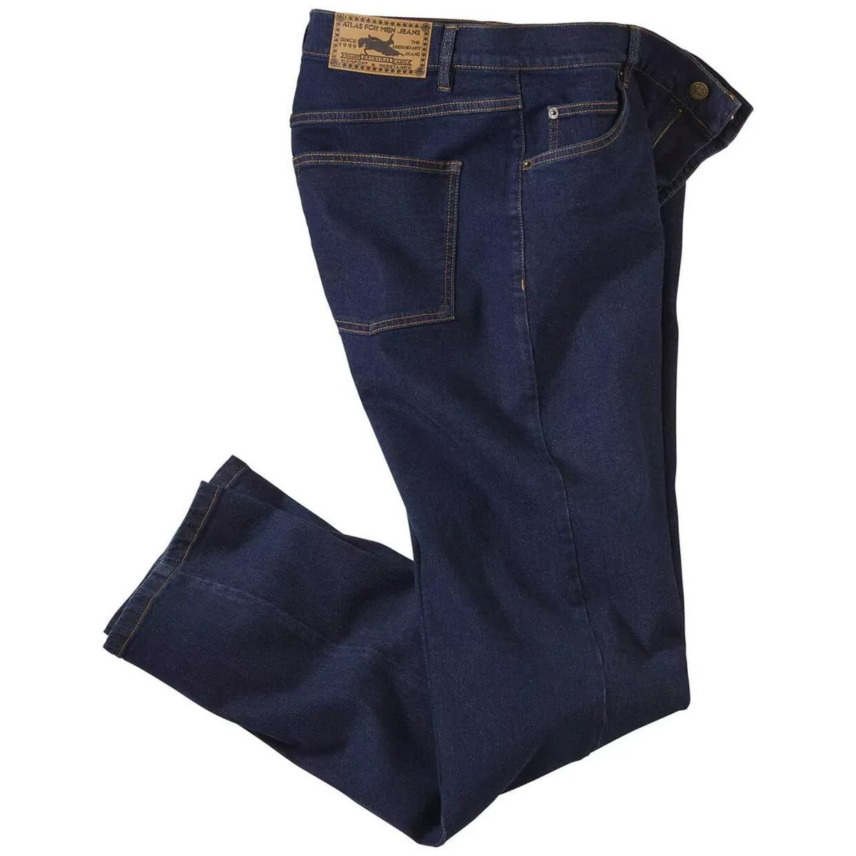 Blue - Front - Atlas For Men Mens Denim Jeans