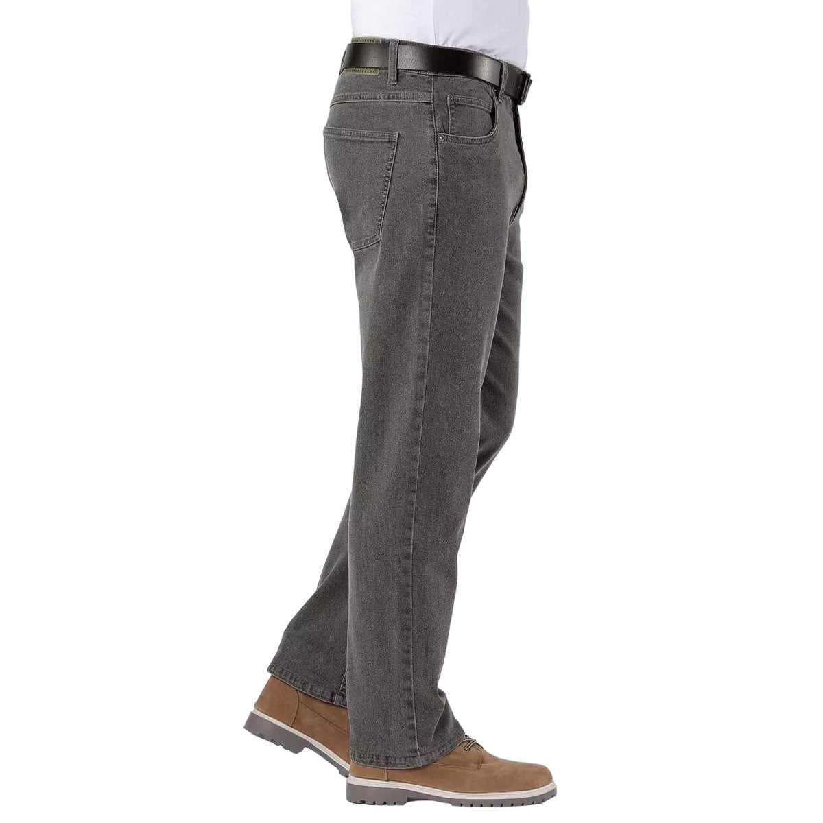 Grey - Back - Atlas For Men Mens Denim Regular Jeans