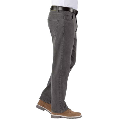 Grey - Back - Atlas For Men Mens Denim Regular Jeans