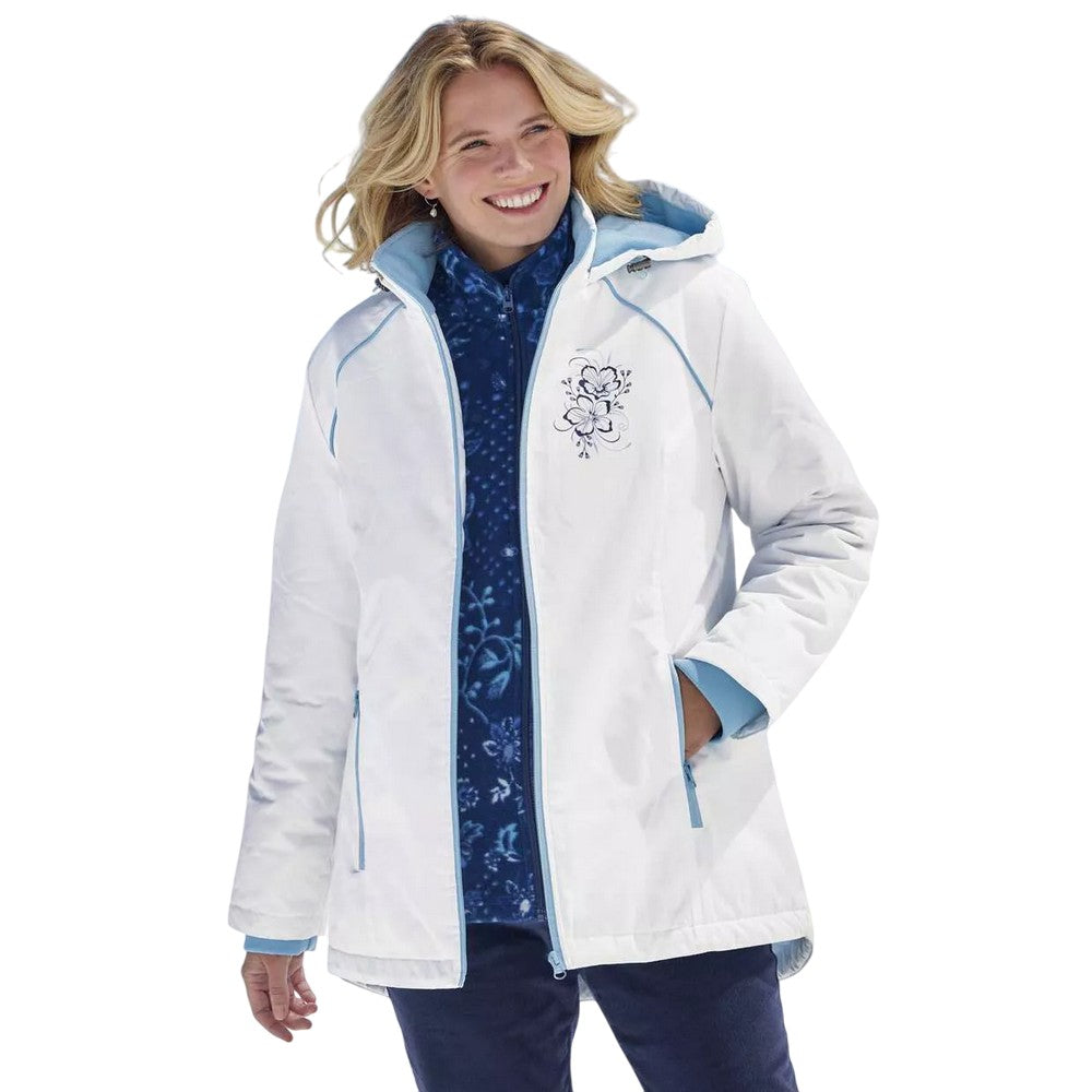 White - Pack Shot - Atlas for Women Womens-Ladies Fleece Lined Ski Jacket
