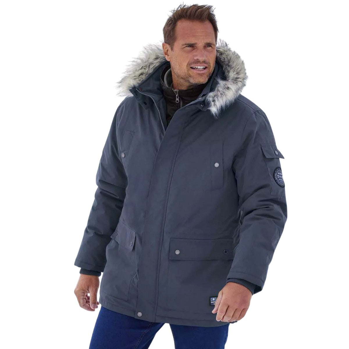 Navy - Pack Shot - Atlas For Men Mens Water Repellent Parka